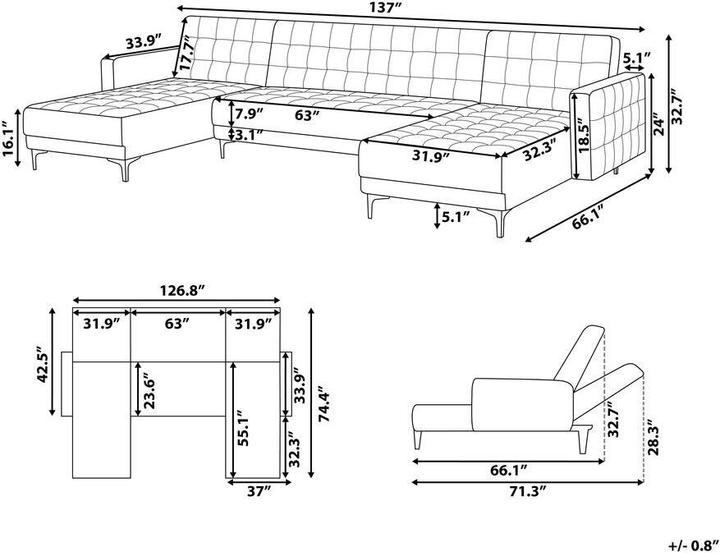 Actual product image Beliani Aberdeen (Sofa landscape)