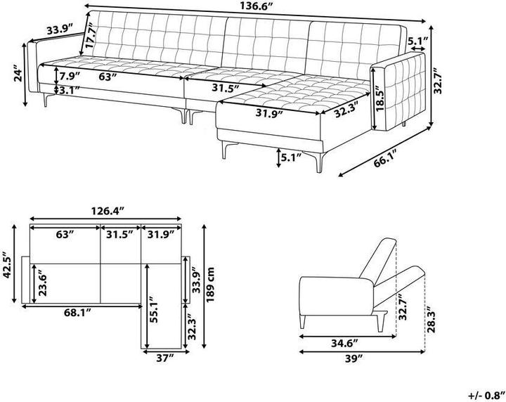 Actual product image Beliani Aberdeen (Modular sofa)