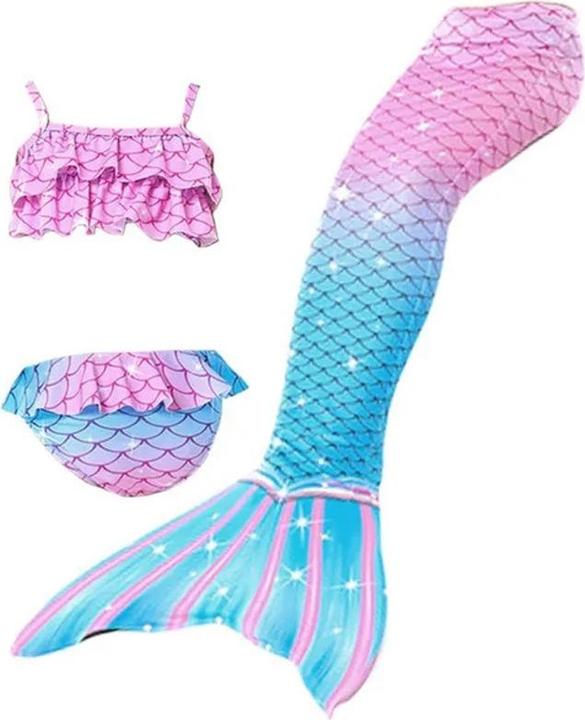 Actual product image Out of the blue Mermaid Fin with Bikini 150 cm Pink Blue
