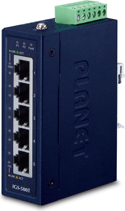 Planet IGS-500T Switch di rete non gestito L2+ Gigabit Ethernet (10/100/1000) Nero (5 Porti)