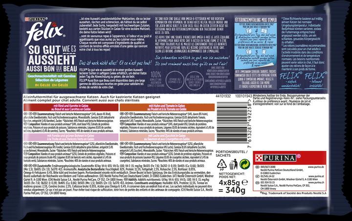 Image du produit Felix Gelée de légumes (Adulte, 4 pcs, 340 g)