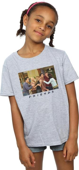 Actual product image Friends Girls Group Photo Apartment Cotton T-Shirt (128)