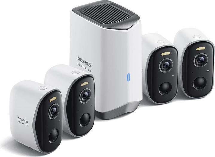 Actual product image Baseus N1 2K security camera set of 4 (white)
