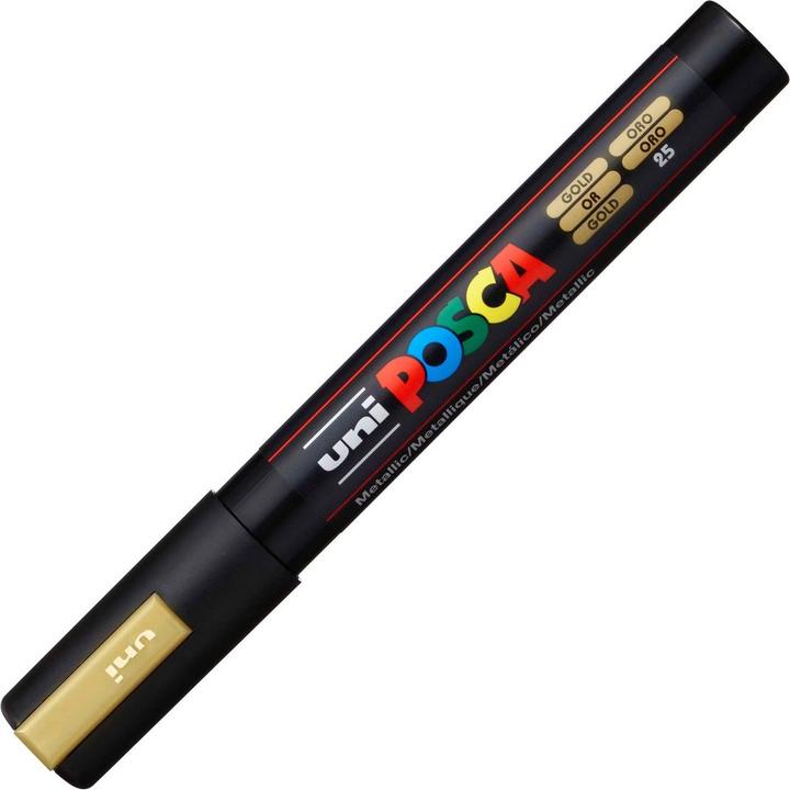 Actual product image Posca Marker PC-5M round tip (Gold, 2.50 mm, 1 x)