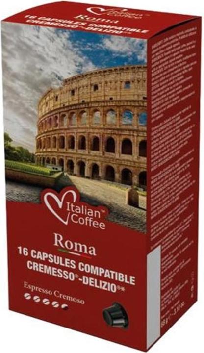Immagine prodotto Italian Coffee Capsule di caffè Romano Cremesso 16 pezzi (1 x Porta.)