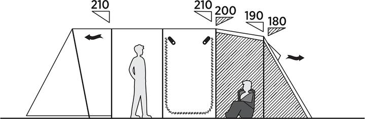 Image du produit Easy Camp Familien-Tunnelzelt Sola 6 (grau, Modell 2025) (Tente tunnel, 22.70 kg, 6 personnes)