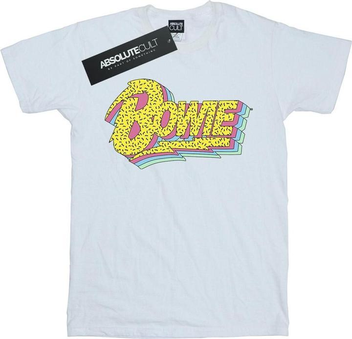 Actual product image David Bowie Girls Moonlight 90s Logo Cotton T-Shirt (140, 146)