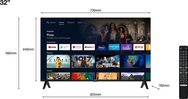 Actual product image TCL 32S5400AF (32", LED, Full HD, 2023)