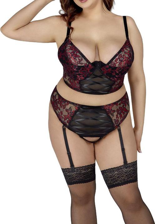 Actual product image Cottelli Collection Bra Set black/red 95C/2XL (95 C)