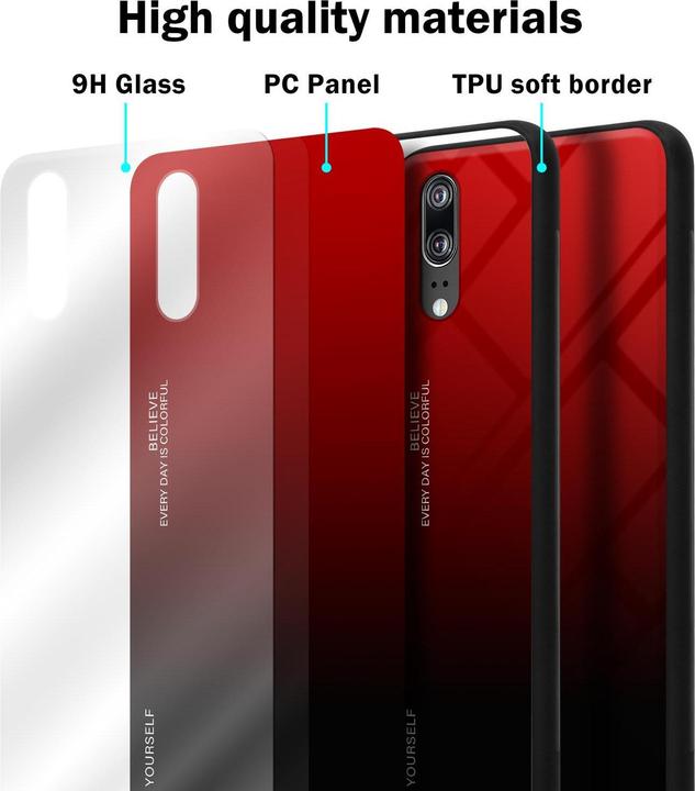 Actual product image Cadorabo TPU 2 colors glass cover (Cubot P20)