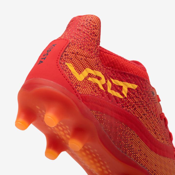 Actual product image Kipsta Kids' Lace-Up Football Boots Viralto III FG - Red (33)
