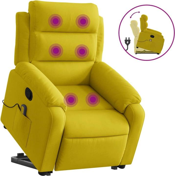 Image du produit VidaXL Fauteuil de massage releveur velours