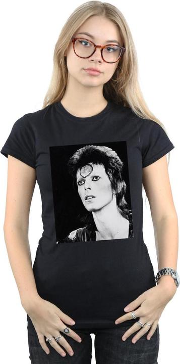 Actual product image David Bowie Womens/Ladies Ziggy Looking Cotton T-Shirt (S)