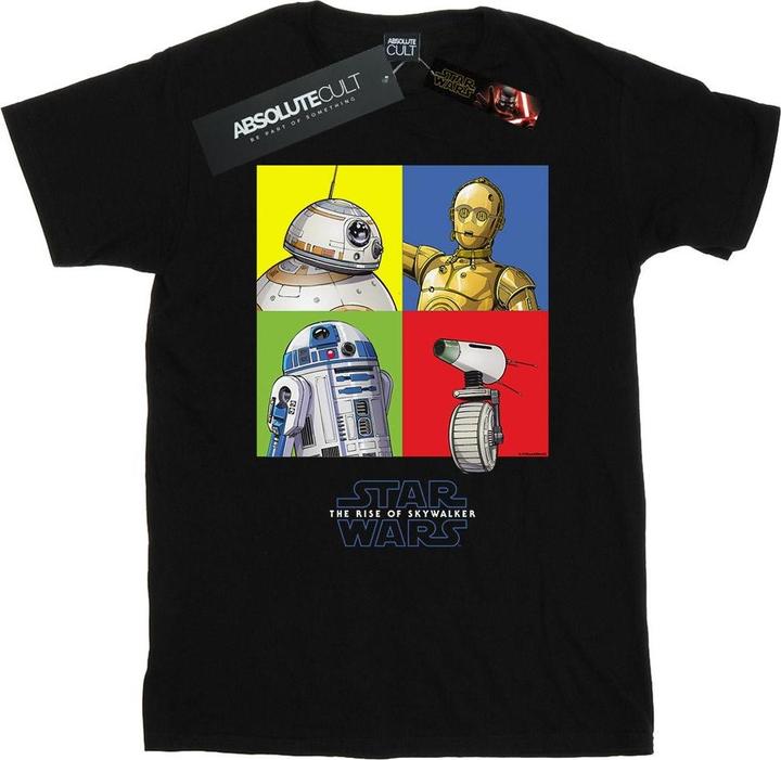 Produktbild Star Wars The Rise Of Skywalker Droid Squares TShirt Mädchen (152, 158)