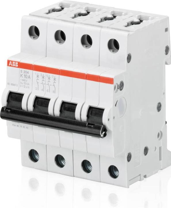 ABB S204-C10 Interruttore automatico 10A per M compatto a 4 poli