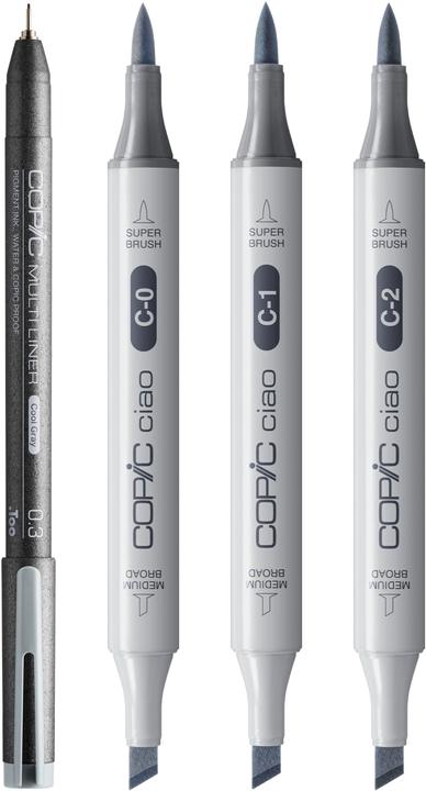 Image du produit Copic CIAO - Kit de marqueurs (Gris, 0.30 mm, 4 x)