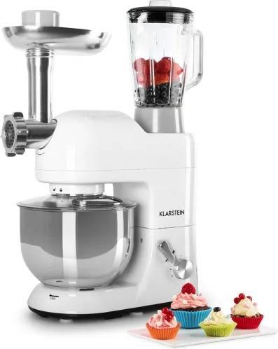 Produktbild Klarstein Lucia Bianca Küchenmaschine inkl Fleischwolf1200W, 5 Liter, Weiss (1200 W)