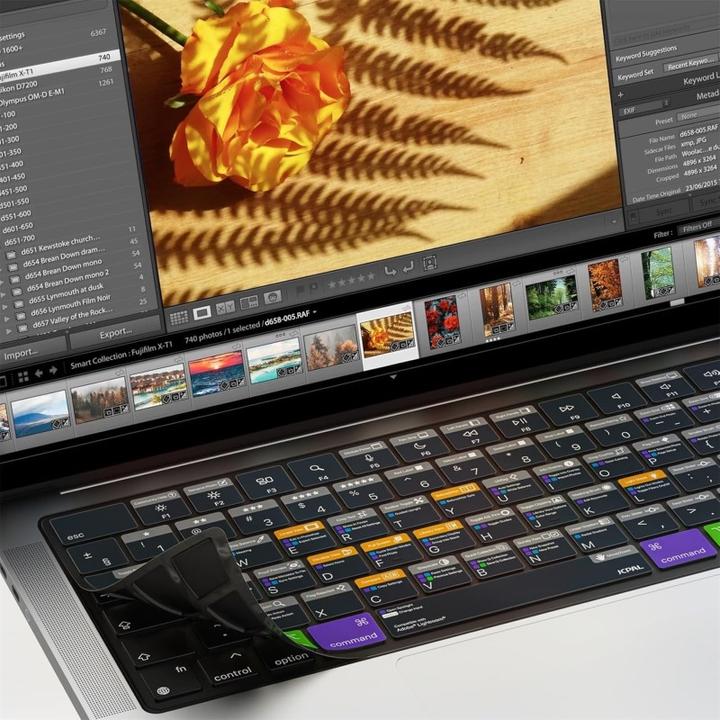 Immagine prodotto JCPAL Cover per tastiera Verskin Lightroom Shortcuts per MacBook Air 13" (M2 2022 / M3 2024) / Pro 14" /