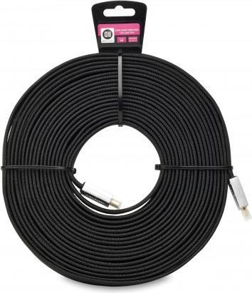 Produktbild D2 Diffusion C ble HDMI noir ultra plat 10m Accroche cavalier (10 m, HDMI)