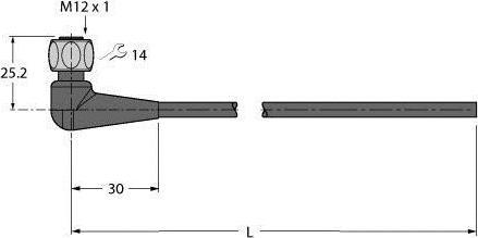 Image du produit Turck Food & Beverage hygienic TPE Câble de raccordement WKH4.4-P7X2-5/TFG (5 m)