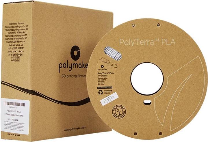 Produktbild Polymaker PolyTerra (PLA, 1.75 mm, 1000 g, Weiss)