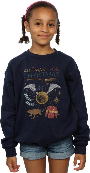Actual product image Girls All I Want For Christmas Sweatshirt (152, 158)