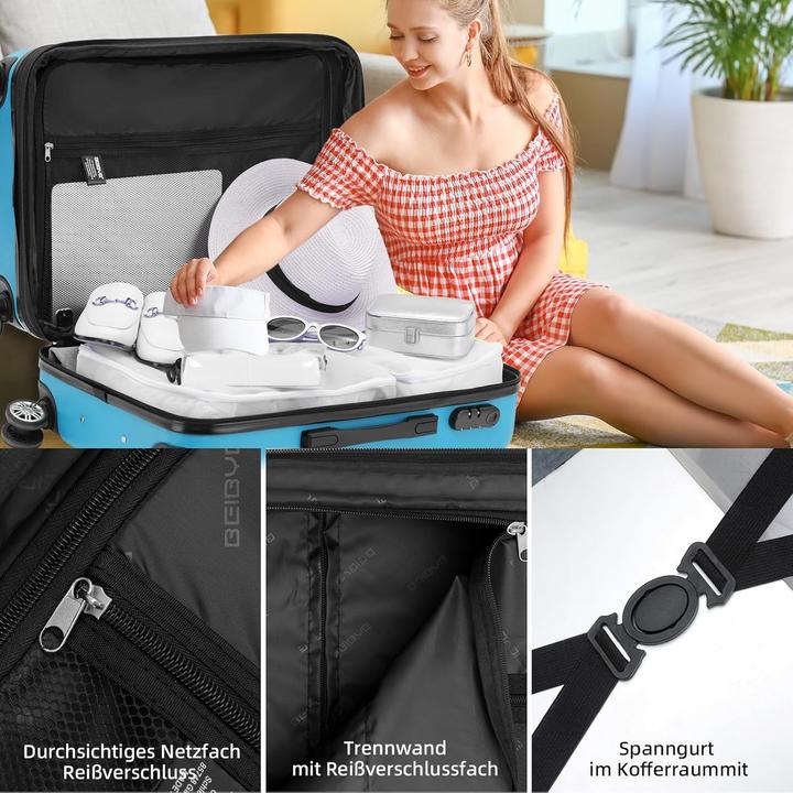 Actual product image Beibye Hartschalen-Trolley (45 l, Hand luggage (up to 50 litres))