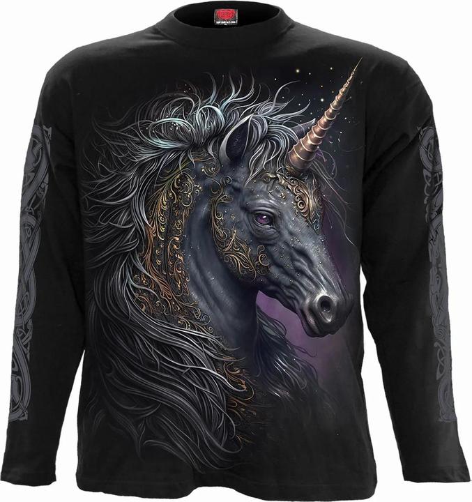 Spiral Celtic Unicorn TShirt Langärmlig