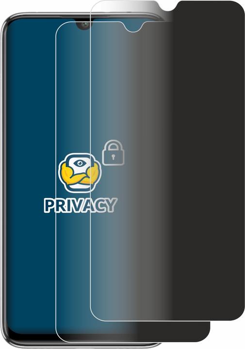 Productafbeelding BROTECT Anti-spionnetje privacyfolie Beschermfolie tegen blauw licht (2 Stuk, Xiaomi Mi A3)