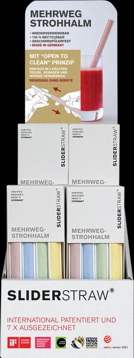 Actual product image SliderStraw Display pailles 32 set 2 tailles