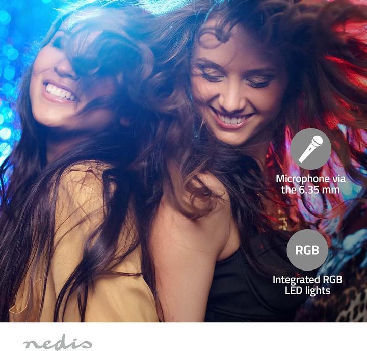 Actual product image Nedis Bluetooth® party speaker | max. battery life: 6.5 hrs | 120 W | carrying handle | party (6.50 h, Battery operated)