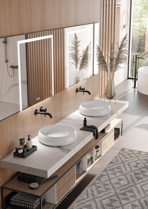 Actual product image Kludi BOZZ two-hole basin mixer, spout 23 cm