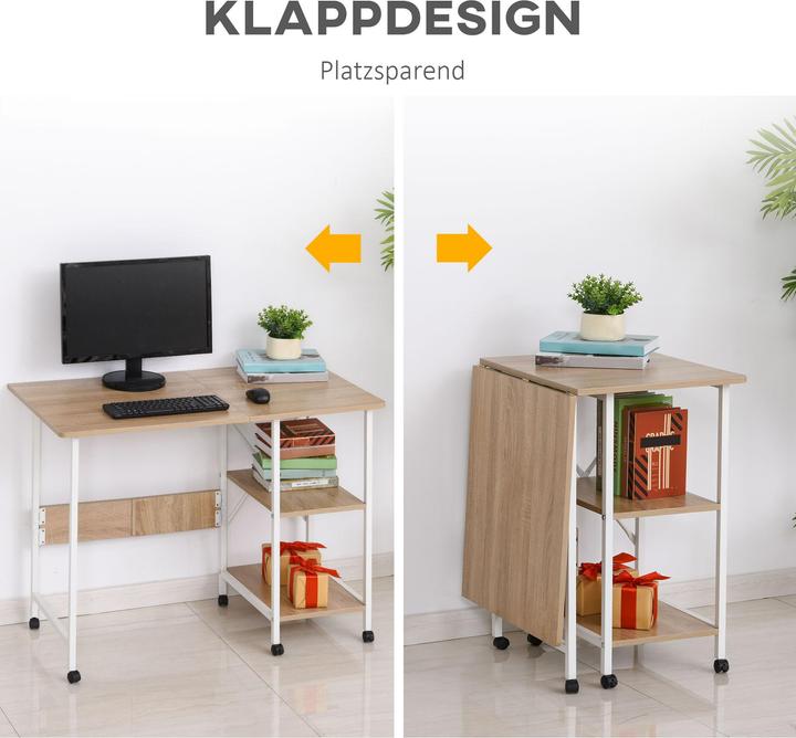 Immagine prodotto Homcom Tavolo pieghevole (107 x 55 x 76 cm)