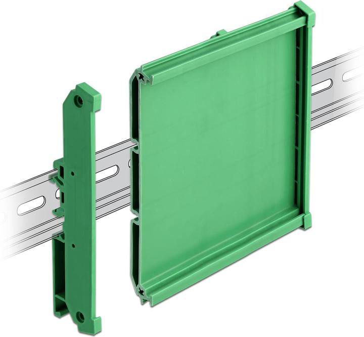 Actual product image Delock PCB holder (107 mm) for top hat rail 10 cm long (0.10 m)