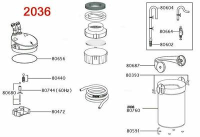 Produktbild Eheim Filterbehlter mit Bolzenplatten und Elastikpuffer fr Auenfilter ecco 2036, 2235, 2236