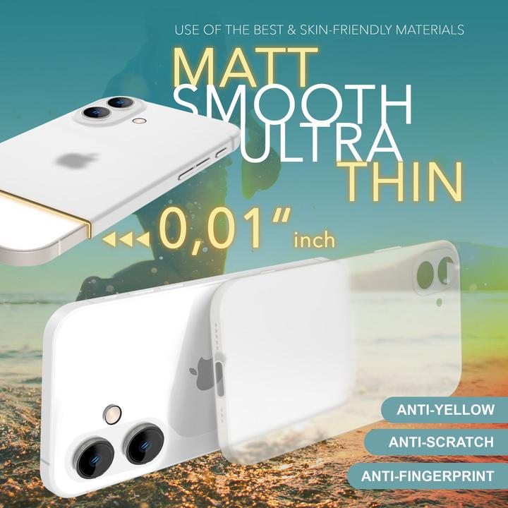 Actual product image Nalia Extremely Thin 0.3mm Matt Hardcase (Apple iPhone 16 Plus)