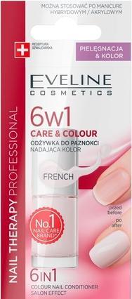 Eveline Nail Therapy Care&Colour 6In1 Conditioner To The Claw Coloring French 5Ml (5 ml)
