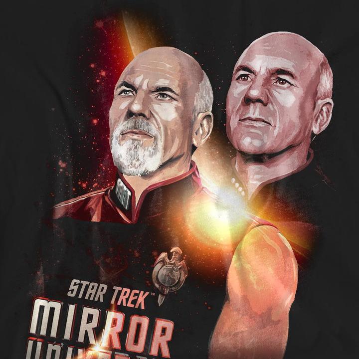 Actual product image Unisex Adult Mirror Jean-Luc Picard T-Shirt (S)