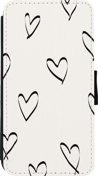 Produktbild PhoneLook Hülle Wallet schwarz Valentine 2023 minimalist hearts (Apple iPhone 11 Pro)