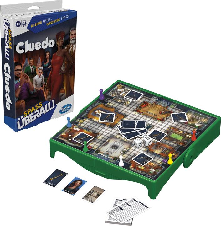 Actual product image Hasbro Gaming Cluedo Compact, portable game for 3-6 players, travelling game for children, fun anywhere (German)