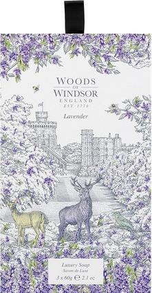 Produktbild Woods Of Windsor Lavender by Fine English Soap 3 x 60 g (Hartseife)