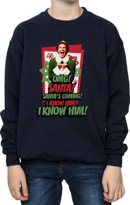 Actual product image Elf Boys OMG Santa Sweatshirt (116)