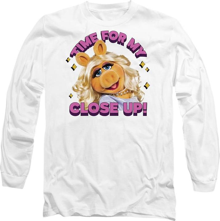 Actual product image Gildan Unisex Adult Time For My Close Up Miss Piggy T-Shirt (L)