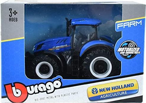 Actual product image Bburago 18/31612 New Holland T7.315 tractor Official scale 1:32 metallic blue
