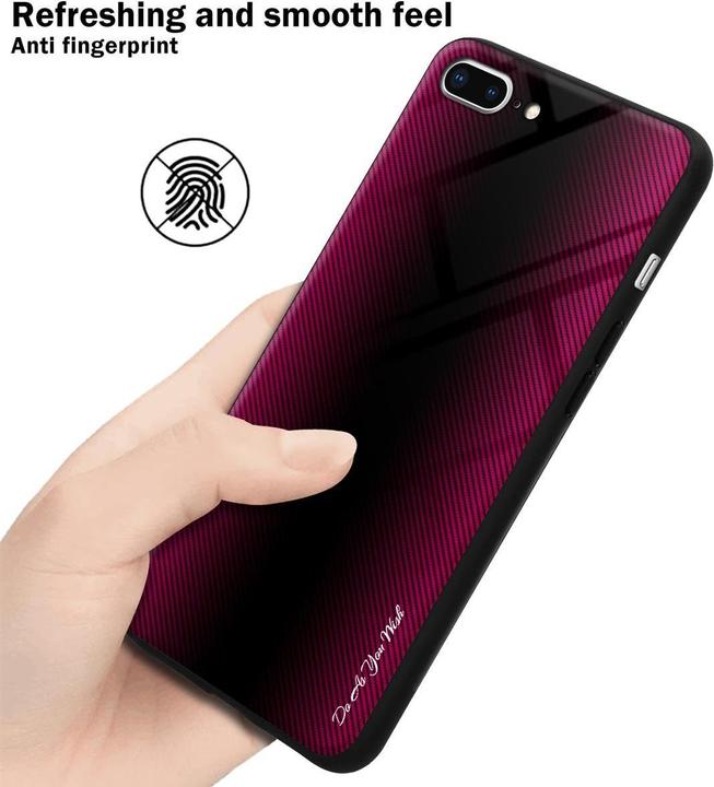 Actual product image Cadorabo TPU Striped Glass Cover (Apple iPhone 7 Plus, Apple iPhone 7s Plus)