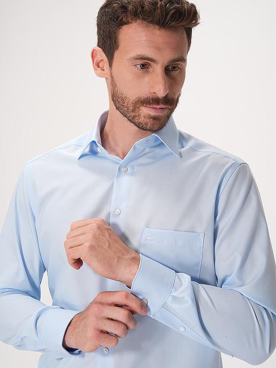Actual product image Olymp Shirt Luxor modern fit light blue New Kent 1/1 sleeve size 47 (47)