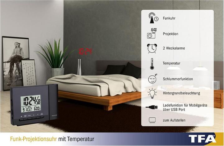 Image du produit TFA Horloge de projection 2.0