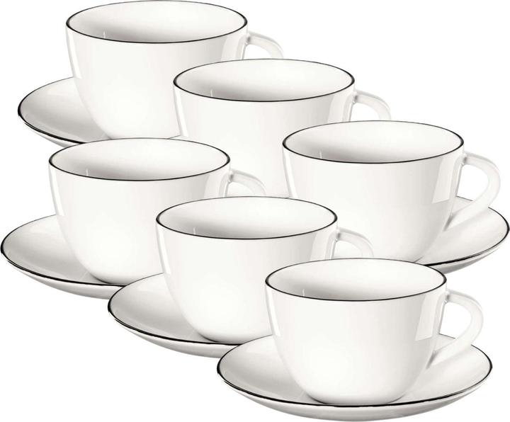 Actual product image ASA Selection ASA à table ligne noire coffee cup with saucer 0.2l Set6 (200 ml, 1 x)