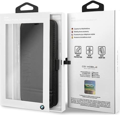 Actual product image BMW Logo Imprint - Apple IPhone 11 Pro Max - Leather Hard Cover Case Protective Cover Sleeve (Apple iPhone 11 Pro)