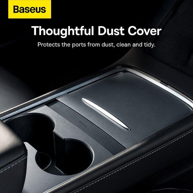 Immagine prodotto Baseus HUB USB serie T-Space per Tesla Model 3 / Y con cavo USB C integrato da 45 W - Nero